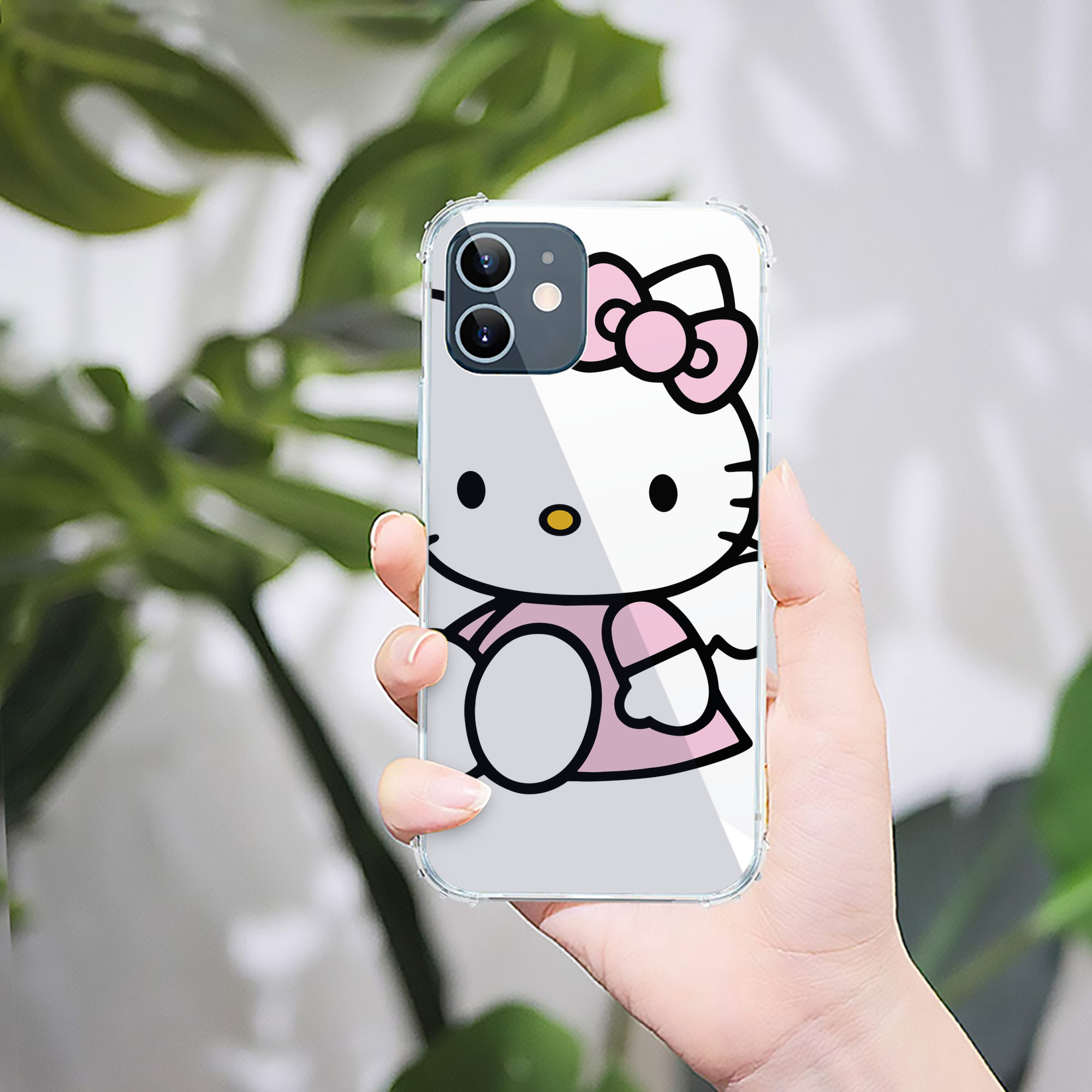 （画像用） Hello Kitty ハローキティ 【iPhone 12シリーズ対応】透明スマホケース（クリアソフトケース）